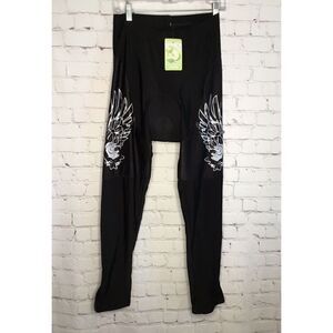 Padded Shockproof mens XXL Cycling Leggings‎  Shorts blue black Ankle Zip